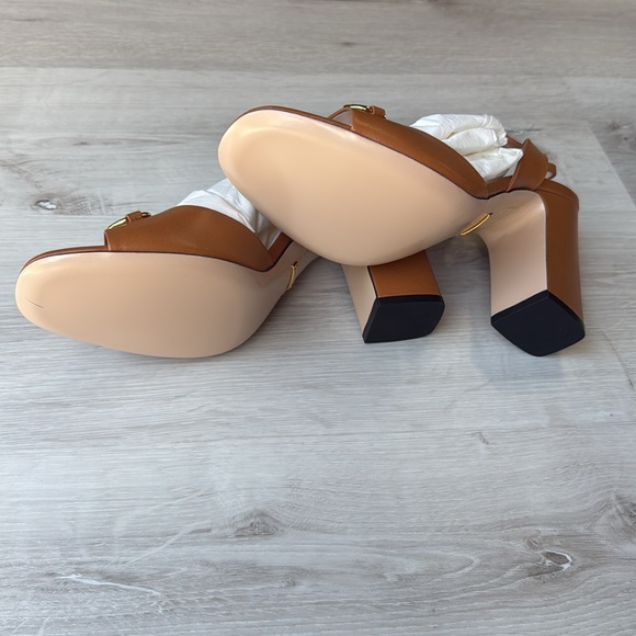 Gucci Horsebit Leather Sandal Harness Brown Heel size 8.5 nwt in box - Picture 13 of 14